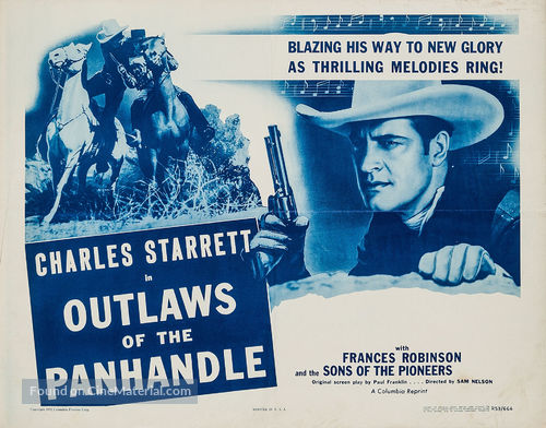 Outlaws of the Panhandle - Re-release movie poster