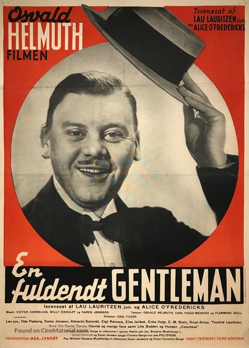 En fuldendt gentleman - Danish Movie Poster