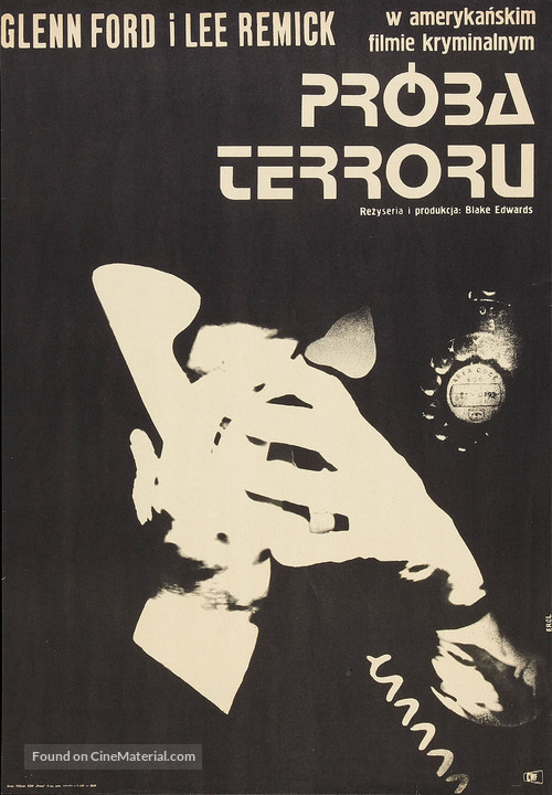 Experiment in Terror - Polish Movie Poster