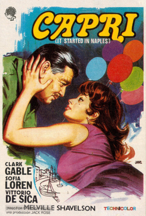 It Started in Naples - Spanish Movie Poster