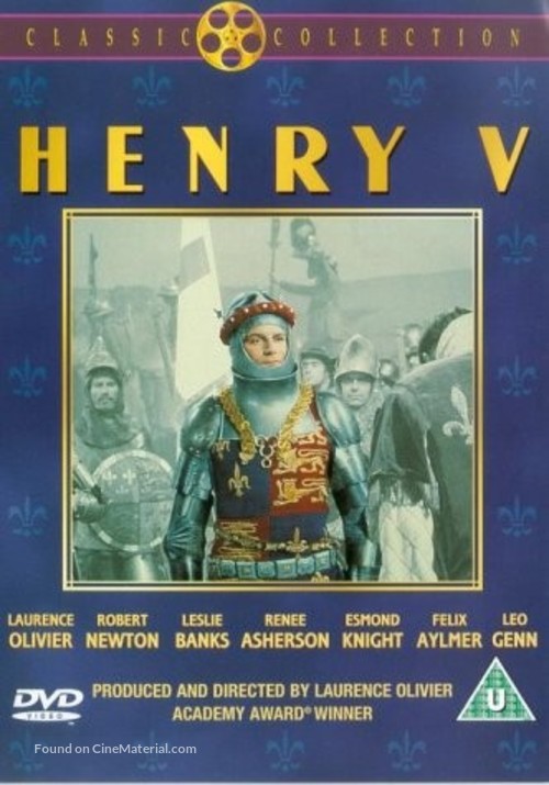 The Chronicle History of King Henry the Fifth with His Battell Fought at Agincourt in France - British DVD movie cover