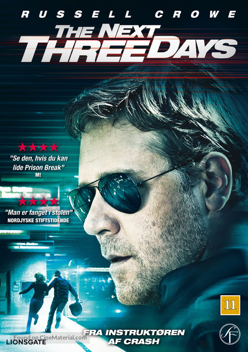 The Next Three Days - Danish DVD movie cover