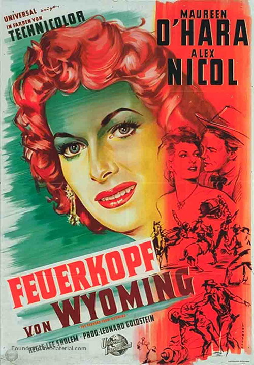 The Redhead from Wyoming - German Movie Poster