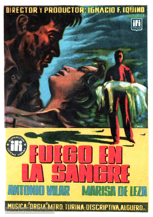 Fuego en la sangre - Spanish Movie Poster