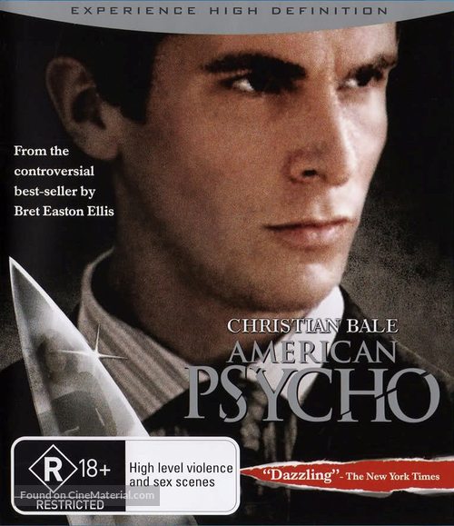 American Psycho - Australian Blu-Ray movie cover