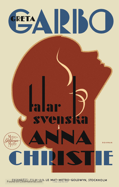 Anna Christie - Swedish Movie Poster