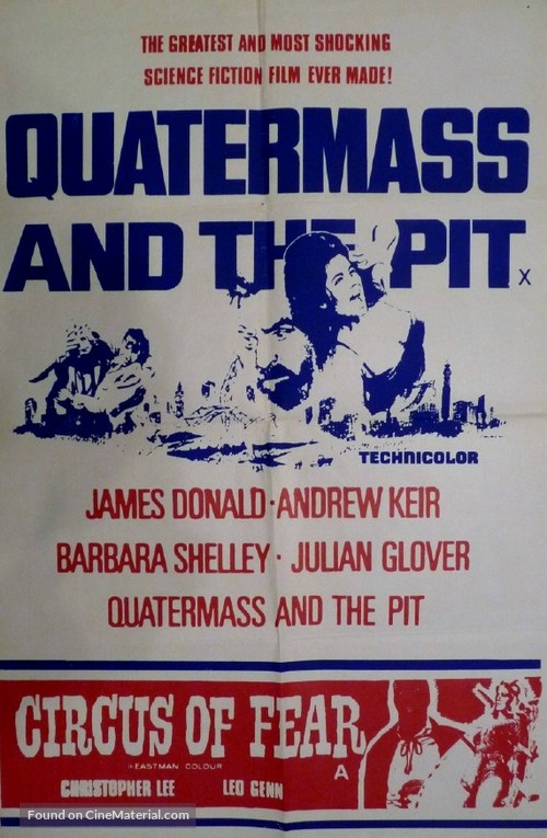 Quatermass and the Pit - British Combo movie poster