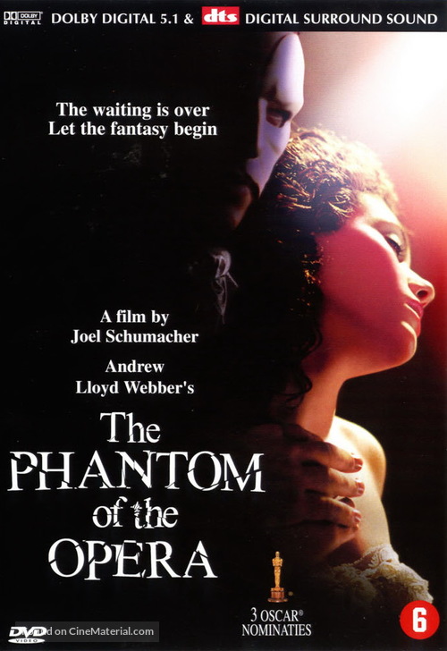 The Phantom Of The Opera - Dutch DVD movie cover