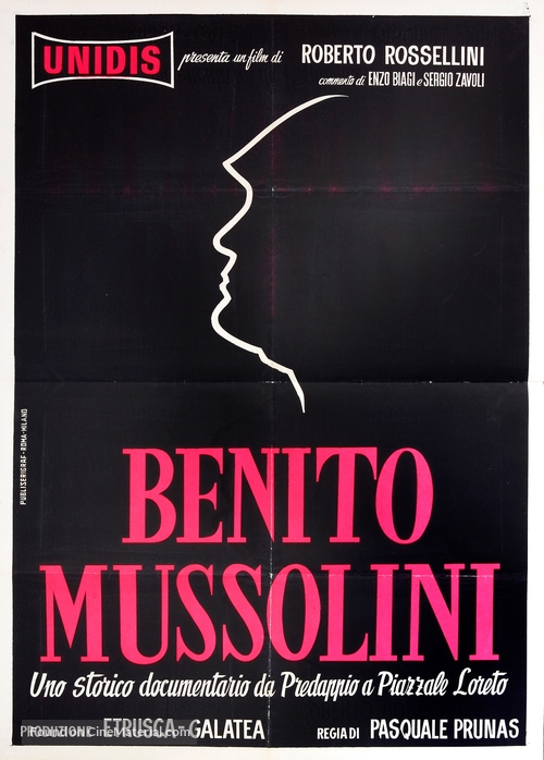 Benito Mussolini - Italian Movie Poster