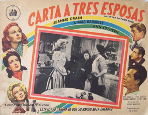 A Letter to Three Wives - Mexican Movie Poster