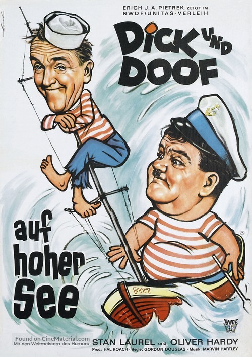 Saps at Sea - German Movie Poster