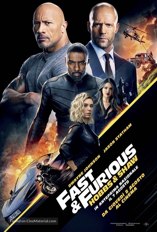 Fast &amp; Furious Presents: Hobbs &amp; Shaw - Italian Movie Poster