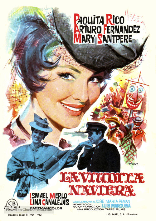 La viudita naviera - Spanish Movie Poster