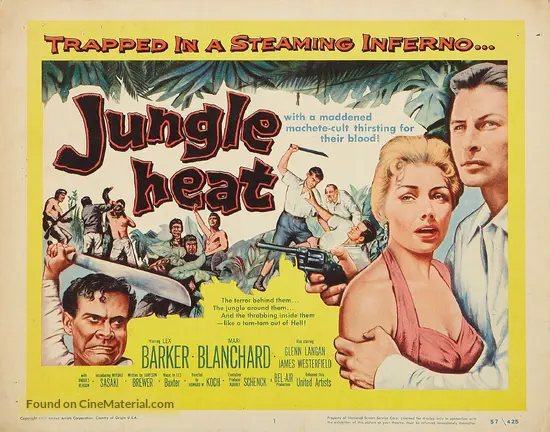 Jungle Heat (1957) theatrical movie poster