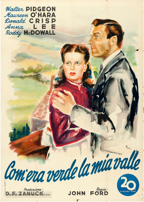 How Green Was My Valley - Italian Movie Poster