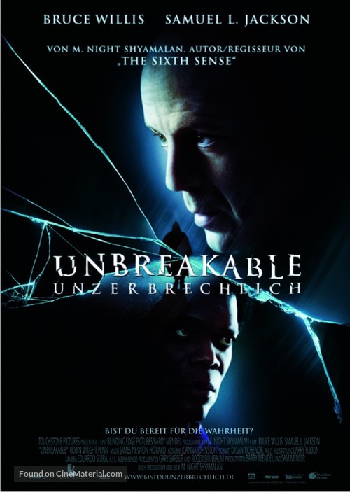 Unbreakable - German Movie Poster