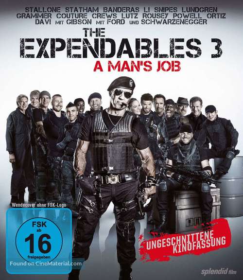 The Expendables 3 - German Blu-Ray movie cover