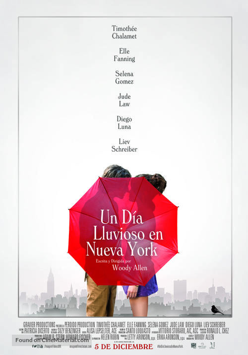A Rainy Day in New York - Chilean Movie Poster