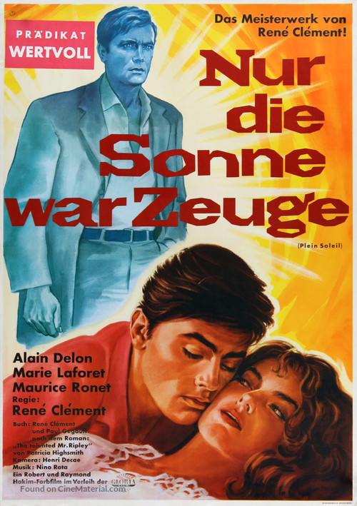 Plein soleil - German Movie Poster