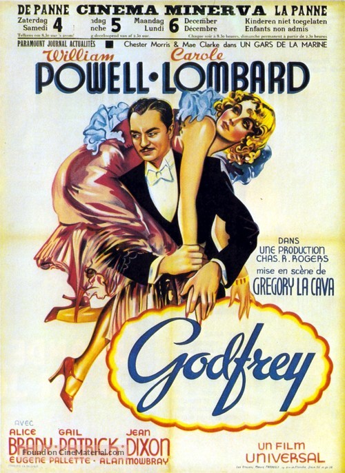 My Man Godfrey - Belgian Movie Poster