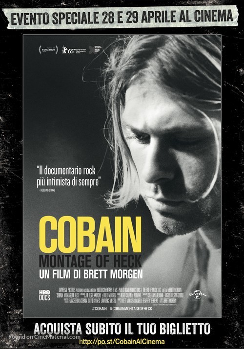 Kurt Cobain: Montage of Heck - Italian Movie Poster