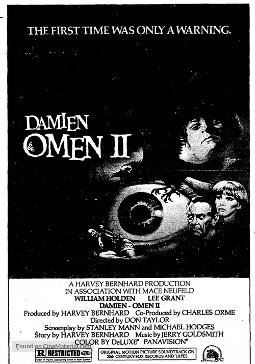 Damien Omen II (1978) movie poster