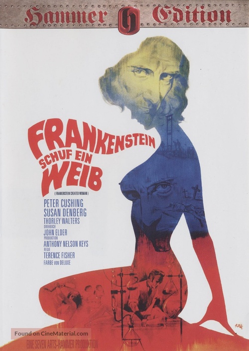 Frankenstein Created Woman - German DVD movie cover