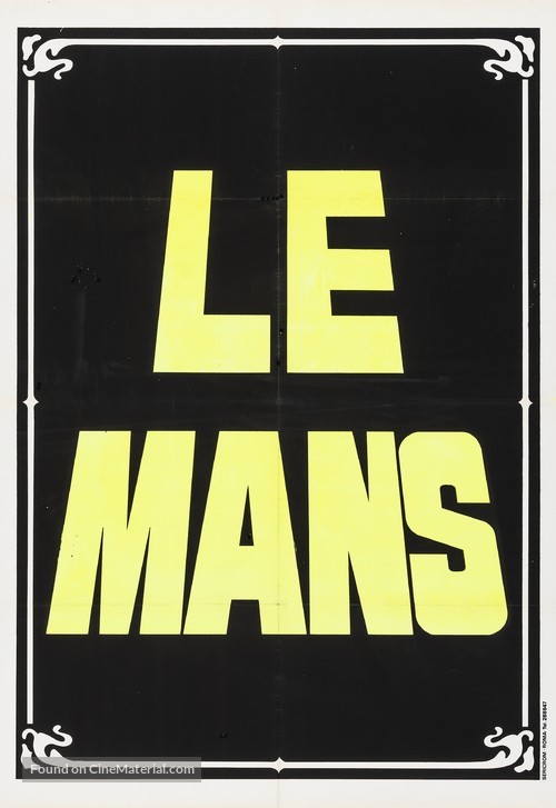 Le Mans - Italian Movie Poster