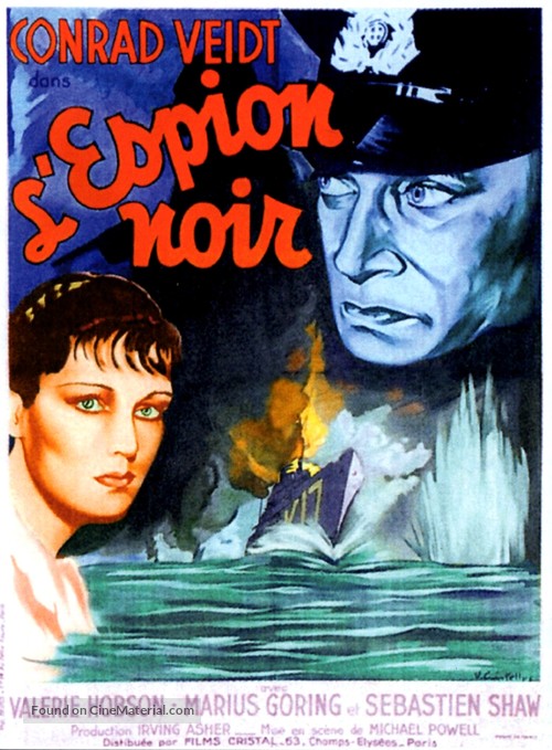 The Spy in Black - French Movie Poster