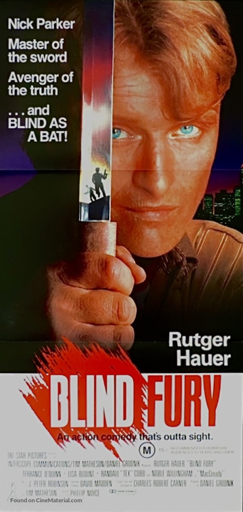 Blind Fury - Australian Movie Poster