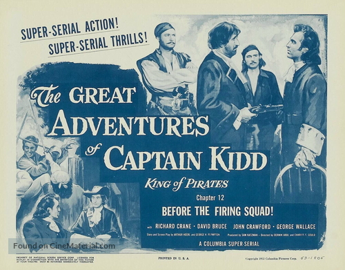 The Great Adventures of Captain Kidd - Movie Poster