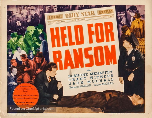 Held for Ransom - Movie Poster