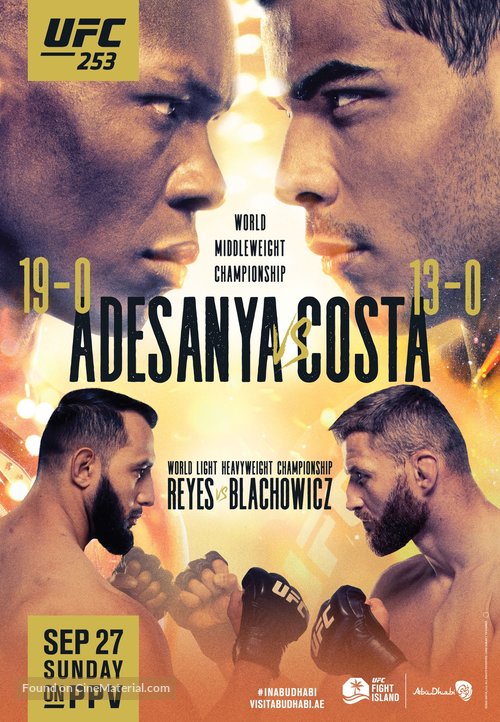 UFC 253: Adesanya vs. Costa - International Movie Poster