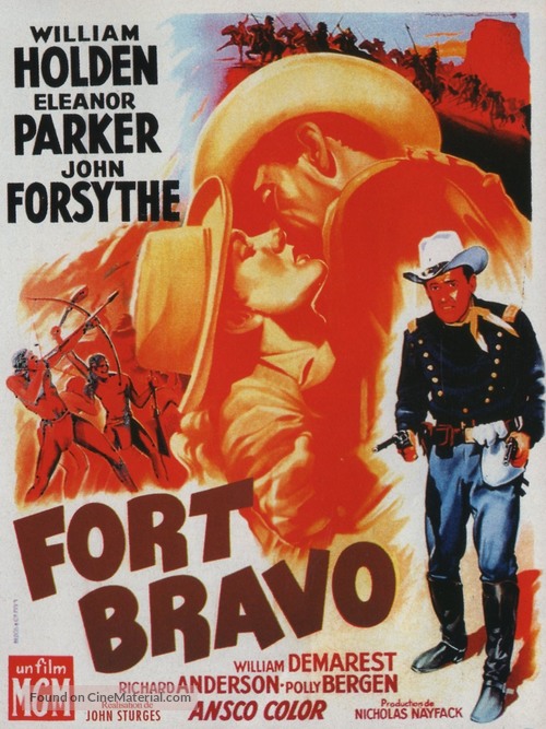 Escape from Fort Bravo - French Movie Poster