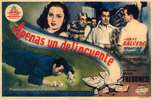 Apenas un delincuente - Spanish Movie Poster