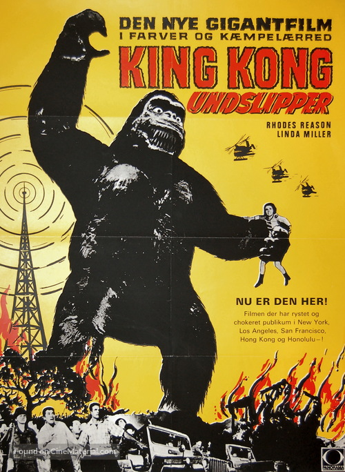 Kingu Kongu no gyakush&ucirc; - Danish Movie Poster