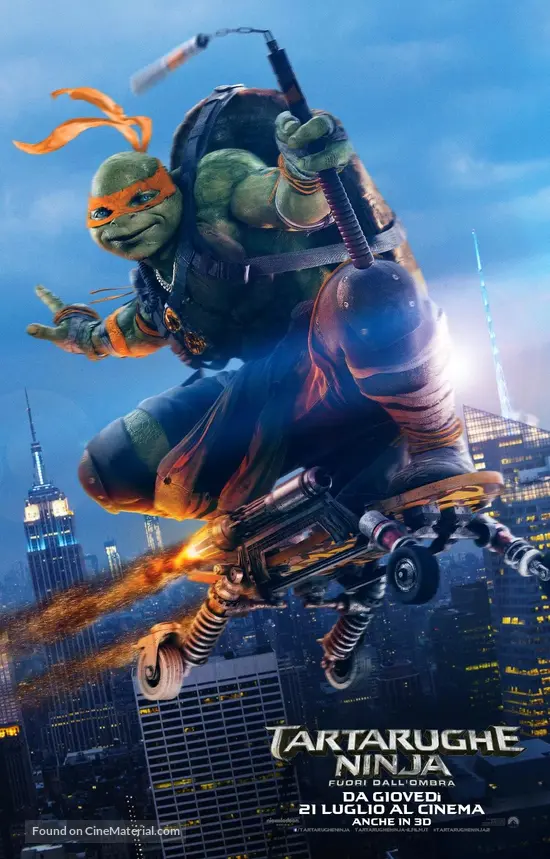 Teenage Mutant Ninja Turtles: Out of the Shadows - Italian Movie Poster