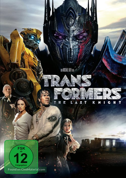 Transformers: The Last Knight - German DVD movie cover
