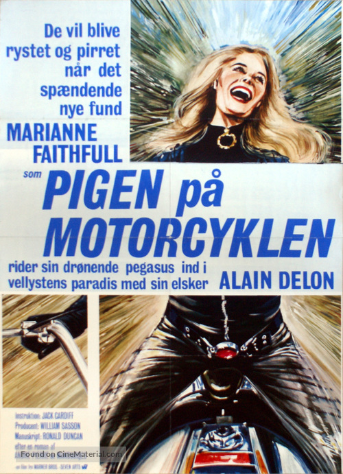 The Girl on a Motocycle - Danish Movie Poster