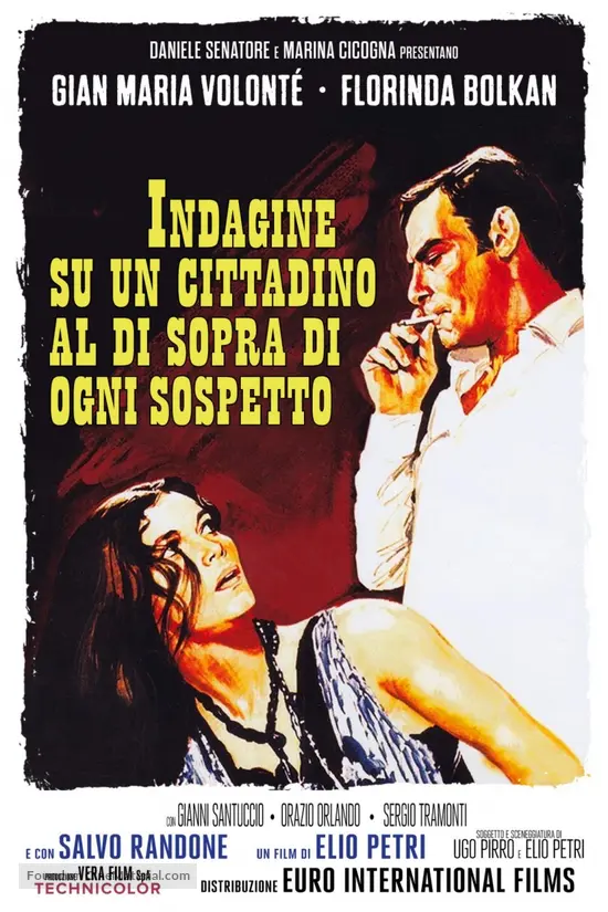 Mette Il Piacere Sopra Ogni Cosa Indagine su un cittadino al di sopra di ogni sospetto (1970) Italian