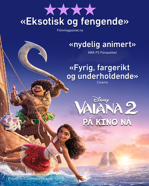 Moana 2 - Norwegian Movie Poster