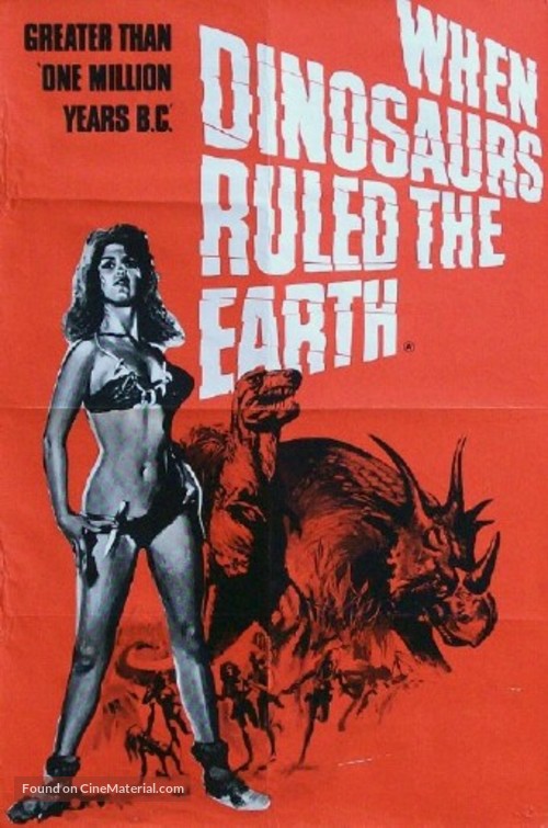 When Dinosaurs Ruled the Earth - British Movie Poster