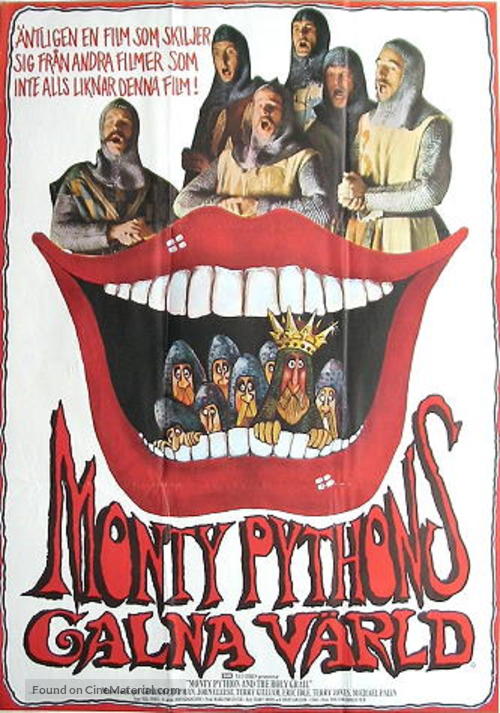 Monty Python and the Holy Grail - Swedish Movie Poster