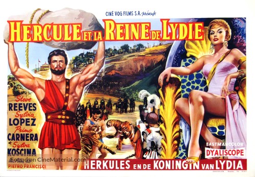 Ercole e la regina di Lidia - Belgian Movie Poster