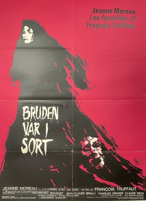 La mari&eacute;e &eacute;tait en noir - Danish Movie Poster