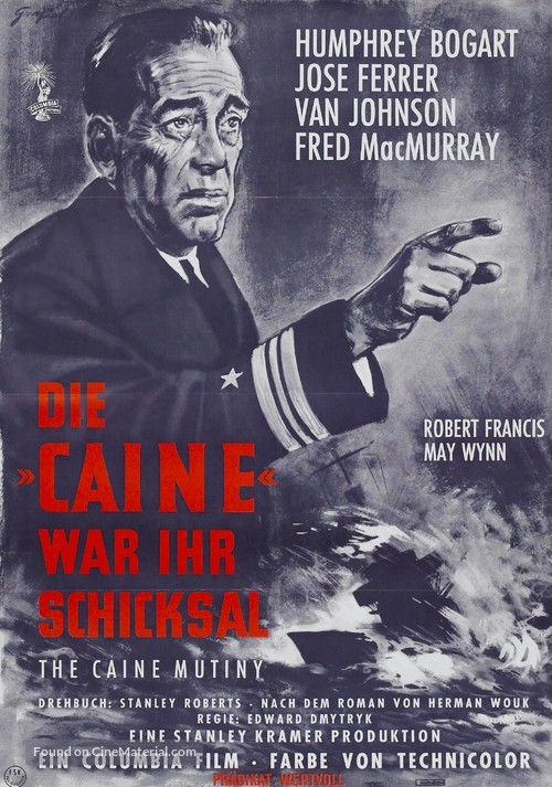 The Caine Mutiny - German Re-release movie poster