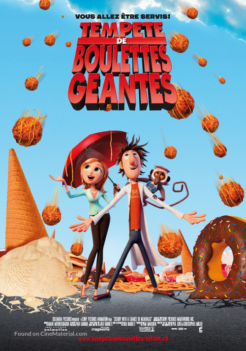 Cloudy with a Chance of Meatballs - Swiss Movie Poster