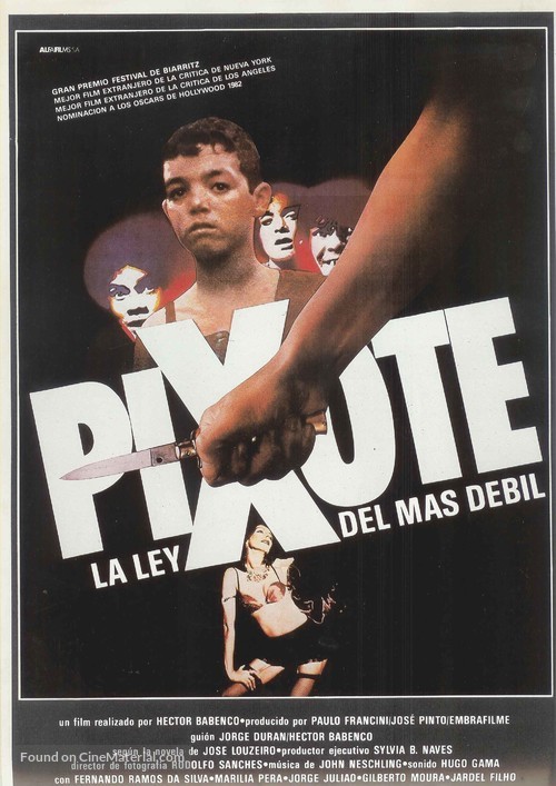 Pixote: A Lei do Mais Fraco - Spanish Movie Poster