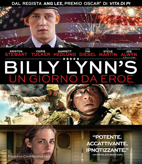 Billy Lynn&#039;s Long Halftime Walk - Italian Movie Cover