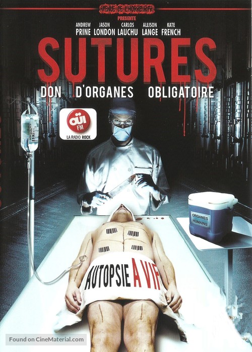 Sutures - French DVD movie cover